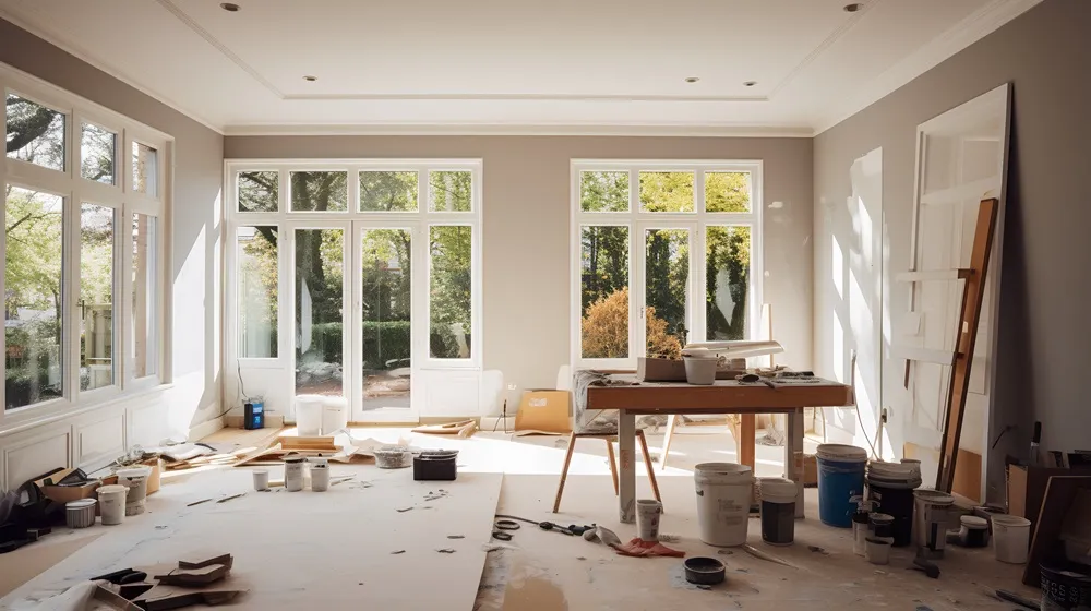 cozy home remodeling near Chicago in progress